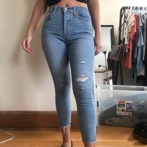 Levi's Wedgie Fit Jeans Raw-Cut Hem